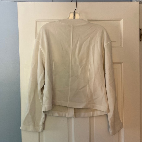 Madewell Darted Cardigan Sweatshirt Parchment Ecru Neutral Size M NWT Capsule - Picture 11 of 13